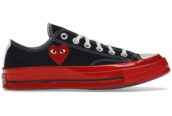 Converse Chuck Taylor All Star 70 Ox Comme des Garcons PLAY Black Red Midsole