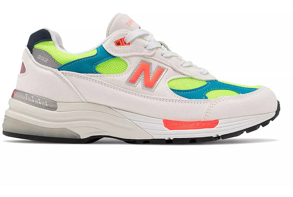 New Balance 992 White Neon Cyan