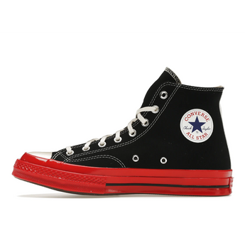 Converse Chuck Taylor All Star 70 Hi Comme des Garcons PLAY Black Red Midsole