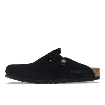 Birkenstock Boston Soft Footbed Suede Black