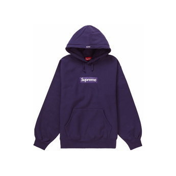 Supreme Box Logo Hooded Sweatshirt Dark Purple