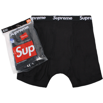 Supreme Hanes Boxer Briefs Black