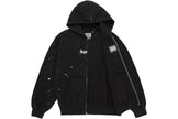 Supreme MM6 Maison Margiela Box Logo Zip Up Hooded Sweatshirt Black