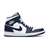 Air Jordan 1 Mid White Metallic Gold Obsidian