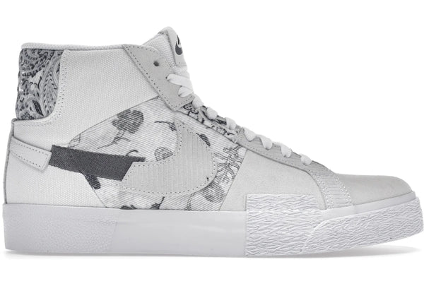 Nike SB Zoom Blazer Mid Premium Floral White Grey