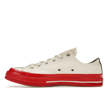 Converse Chuck Taylor All Star 70 Ox Comme des Garcons PLAY Egret Red Midsole