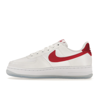 Air Force 1 Low Satin White Red