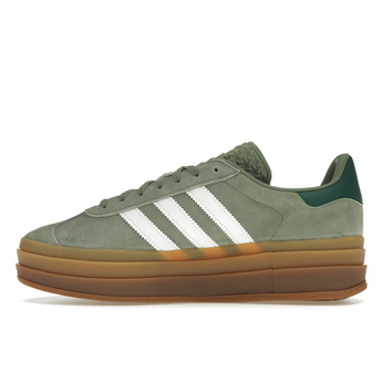 Adidas Gazelle Bold Silver Green Gum