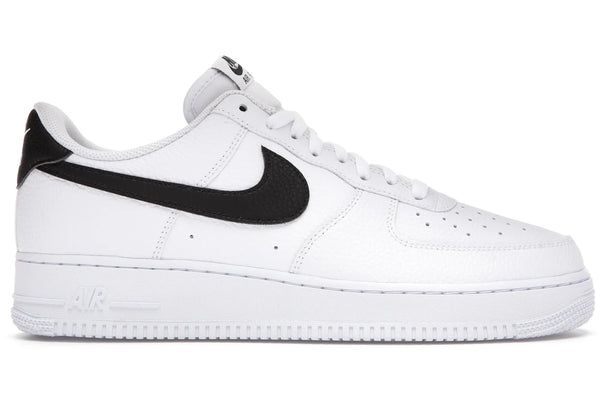 Air Force 1 07 White Black Pebbled Leather