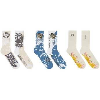 Travis Scott Cactus Jack For Fragment Socks Multi (3 Pack)