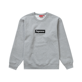 Supreme Box Logo Crewneck Heather Grey