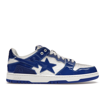 A Bathing Ape Bape SK8 Sta Blue White Patent