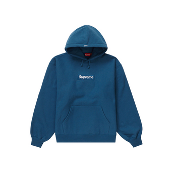 Supreme Box Logo Hooded Sweatshirt Blue