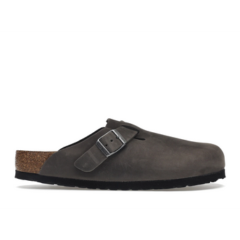 Birkenstock Boston Soft Footbed Oiled Leather Iron Grey