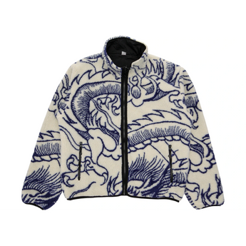 Stussy Dragon Sherpa Jacket Natural