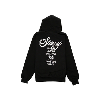 Stussy World Tour Hoodie Black