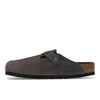 Birkenstock Boston Soft Footbed Oiled Leather Iron Grey