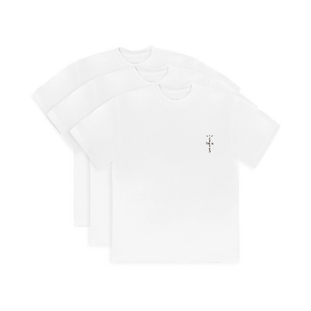 Travis Scott Cactus Jack White T-Shirt (3 Pack)