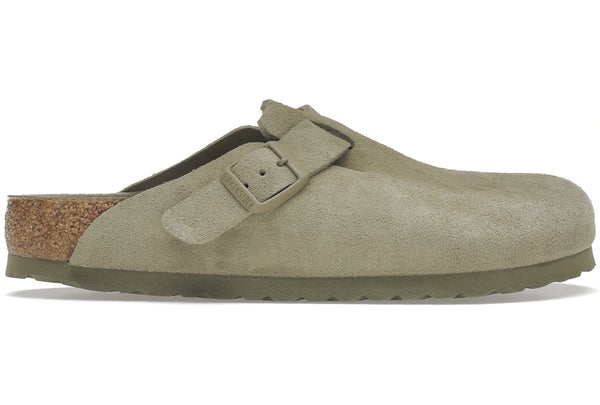 Birkenstock Boston Soft Footbed Suede Faded Khaki