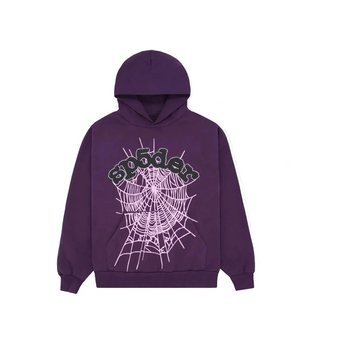 Sp5der Web Hoodie Purple