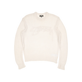 Stüssy Loose Knit Logo Sweater Bone