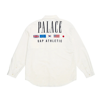 Palace x Gap Drop Shoulder Oxford Shirt White