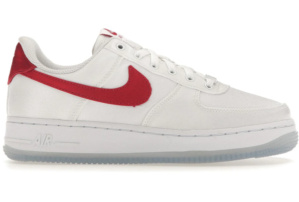 Air Force 1 Low Satin White Red
