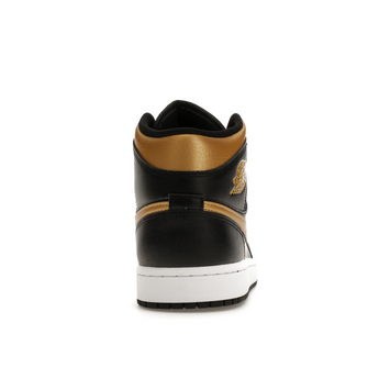 Air Jordan 1 Mid Black Metallic Gold