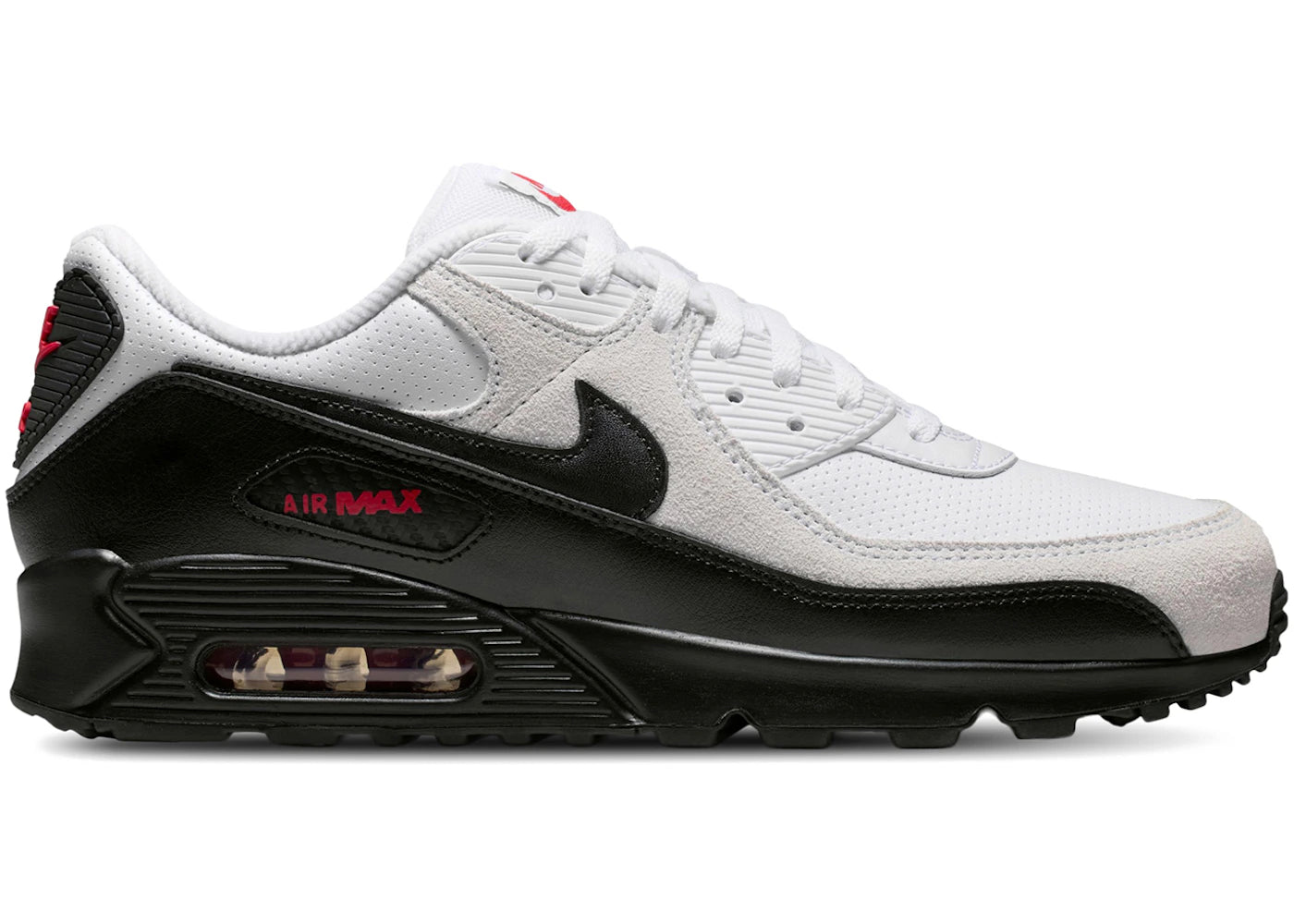 Nike Air Max 90 Perforated Leather White Black