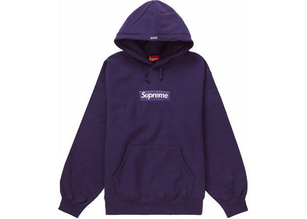 Supreme Box Logo Hooded Sweatshirt Dark Purple