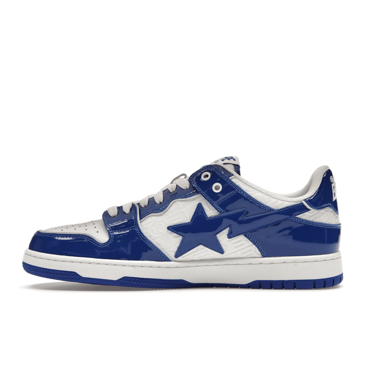 A Bathing Ape Bape SK8 Sta Blue White Patent - Sneakerzone