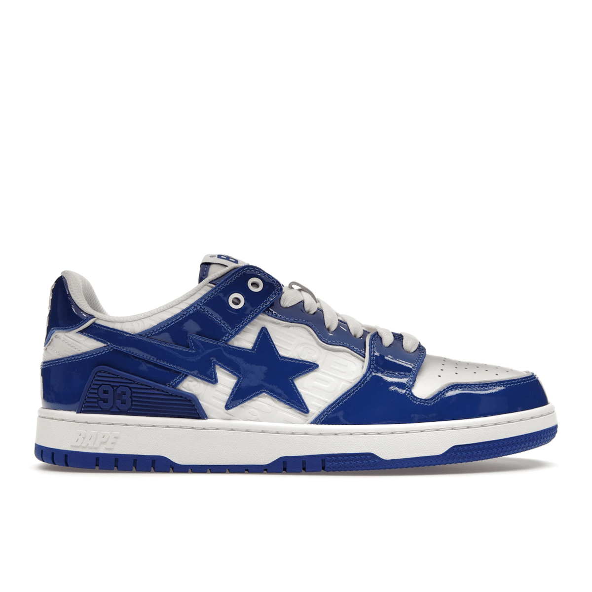 A Bathing Ape Bape SK8 Sta Blue White Patent - Sneakerzone