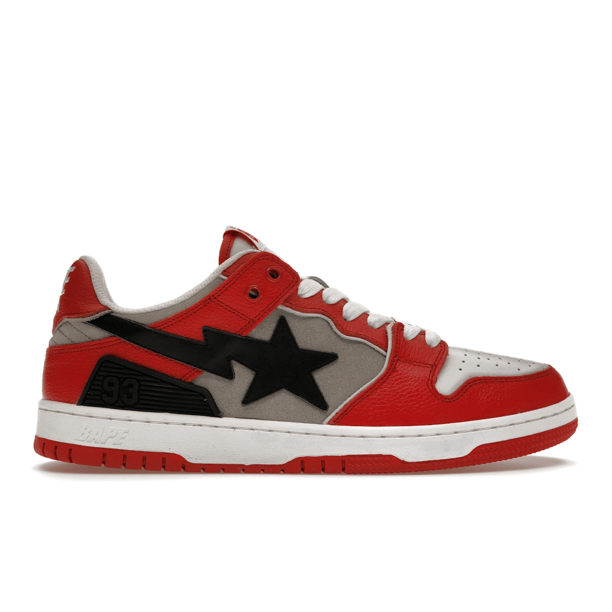 A Bathing Ape Bape SK8 Sta Red Grey - Sneakerzone
