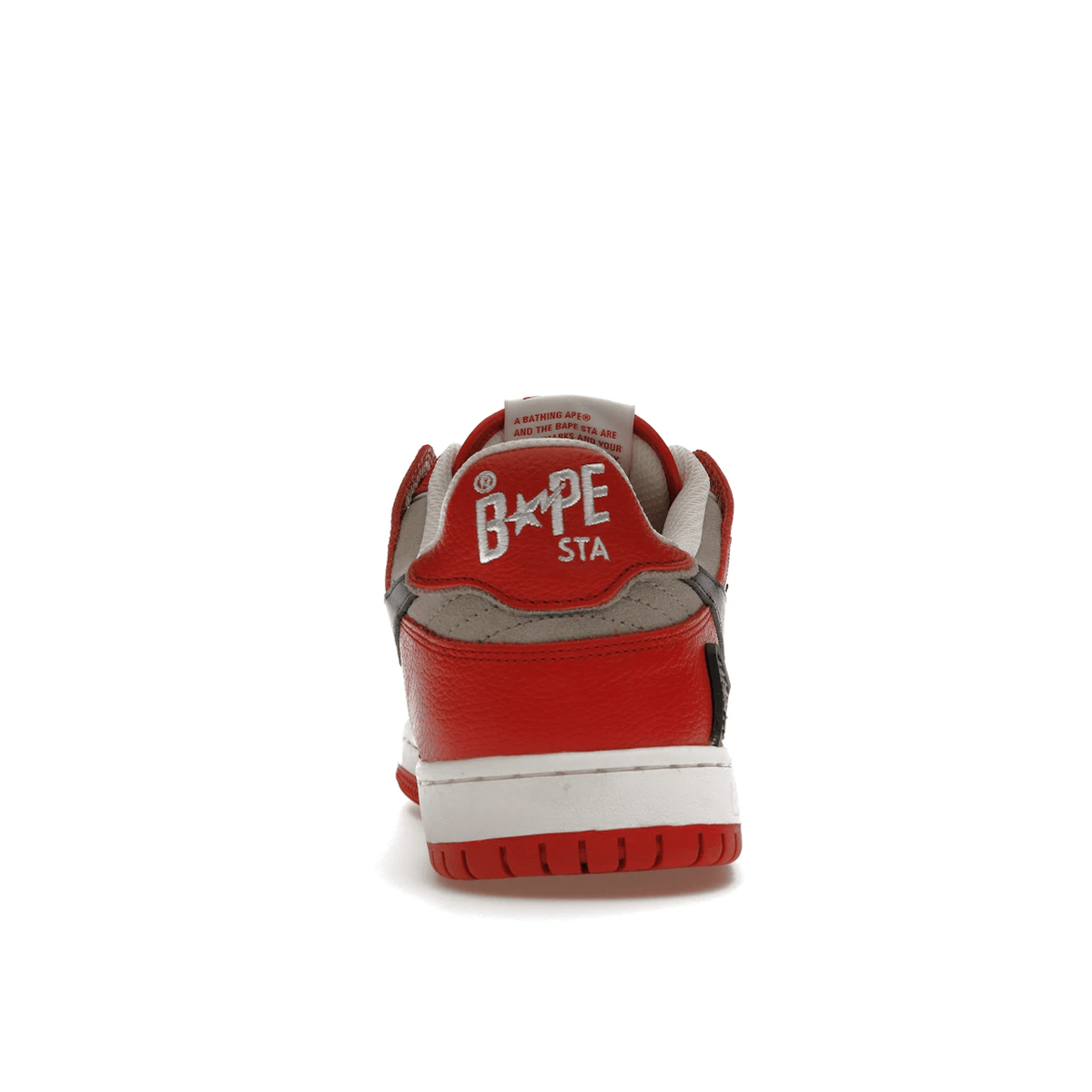 A Bathing Ape Bape SK8 Sta Red Grey - Sneakerzone