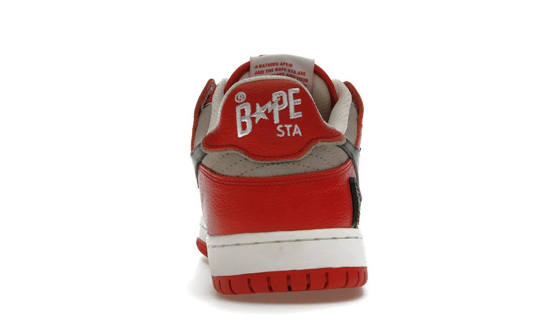 A Bathing Ape Bape SK8 Sta Red Grey - Sneakerzone