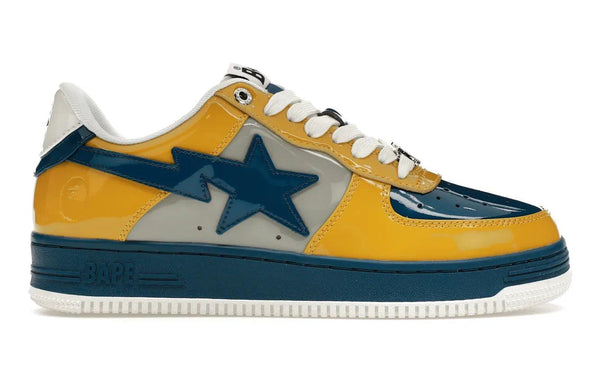 A Bathing Ape Bape Sta Nostalgic Blue Yellow - Sneakerzone