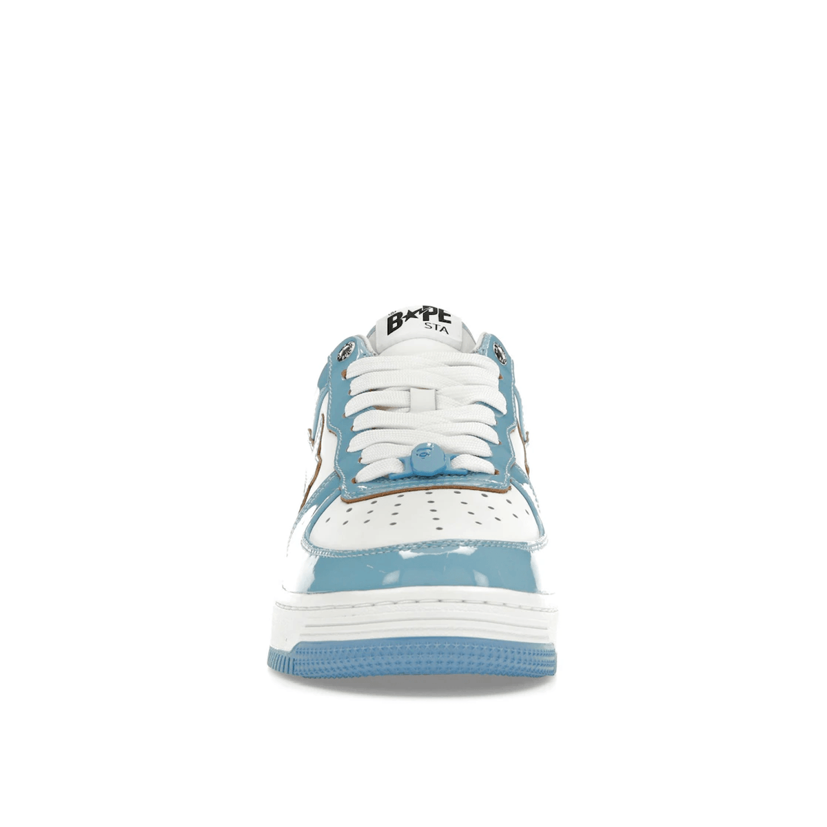 A Bathing Ape Bape Sta Patent Leather Blue White - Sneakerzone