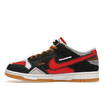 Nike Dunk Low Scrap Black Grey University Red