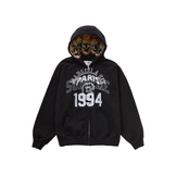 Supreme MM6 Maison Margiela Zip Up Hooded Sweatshirt Black