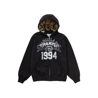 Supreme MM6 Maison Margiela Zip Up Hooded Sweatshirt Black