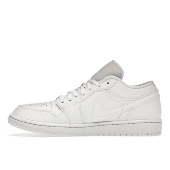 Air Jordan 1 Low Triple White Tumbled Leather