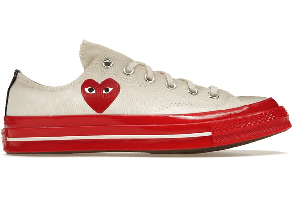 Converse Chuck Taylor All Star 70 Ox Comme des Garcons PLAY Egret Red Midsole