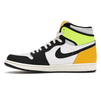 Air Jordan 1 Retro High White Black Volt University Gold