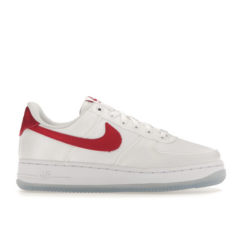 Air Force 1 Low Satin White Red