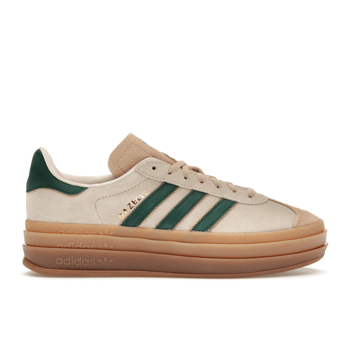 Adidas Gazelle Bold Magic Beige Collegiate Green - Sneakerzone