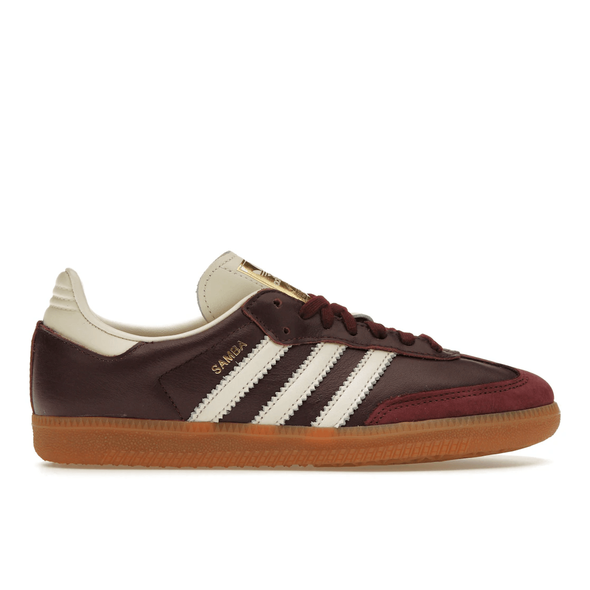 Adidas Samba OG Maroon Gold Metallic - Sneakerzone