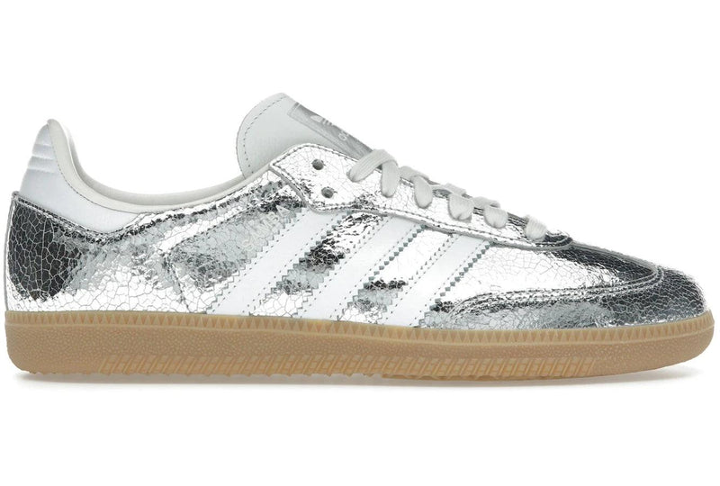 Adidas Samba OG Silver Metallic Cracked Leather product image