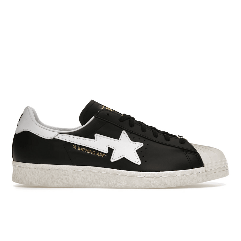 Adidas Superstar 80s Bape Black White Gold product image
