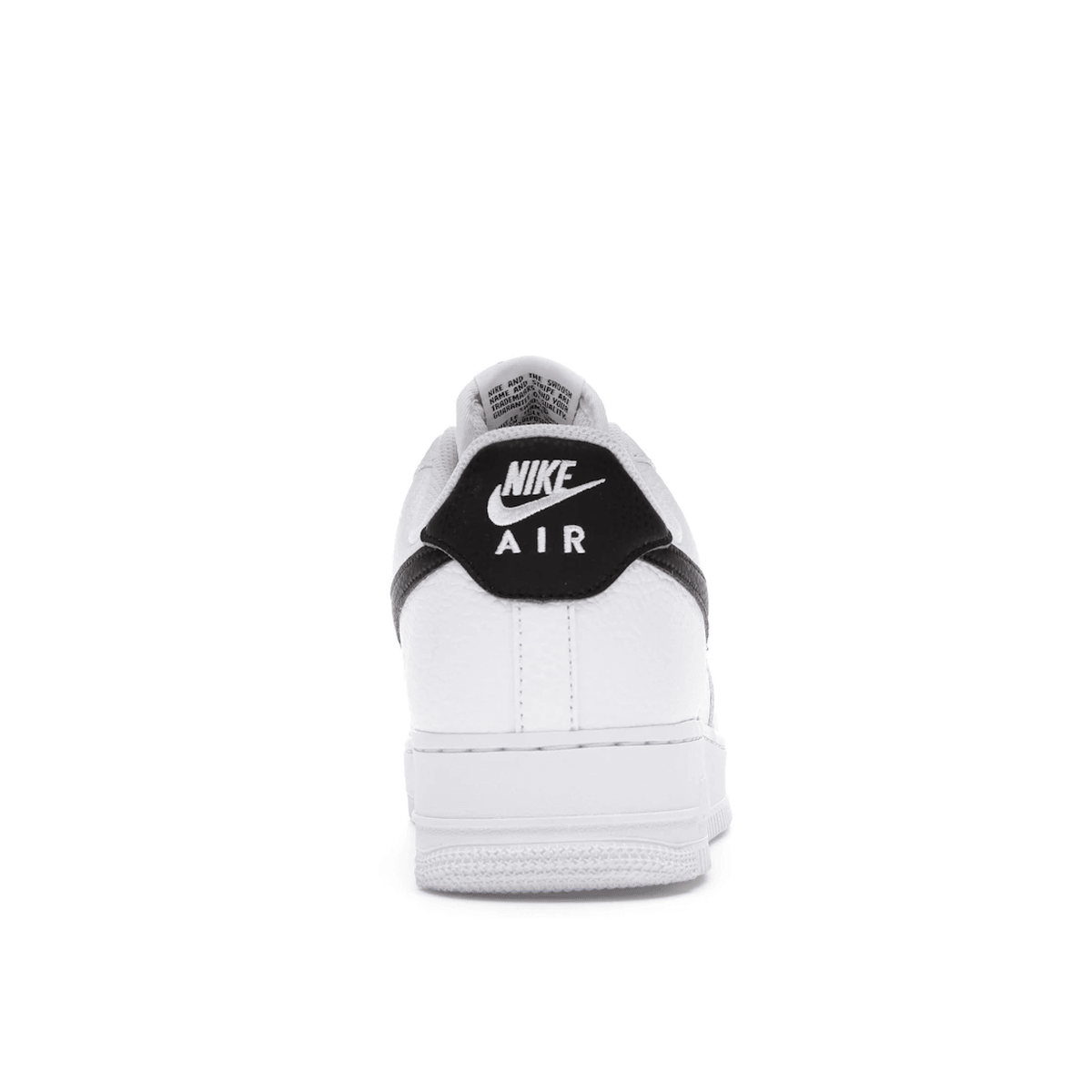 Air Force 1 07 White Black Pebbled Leather - Sneakerzone