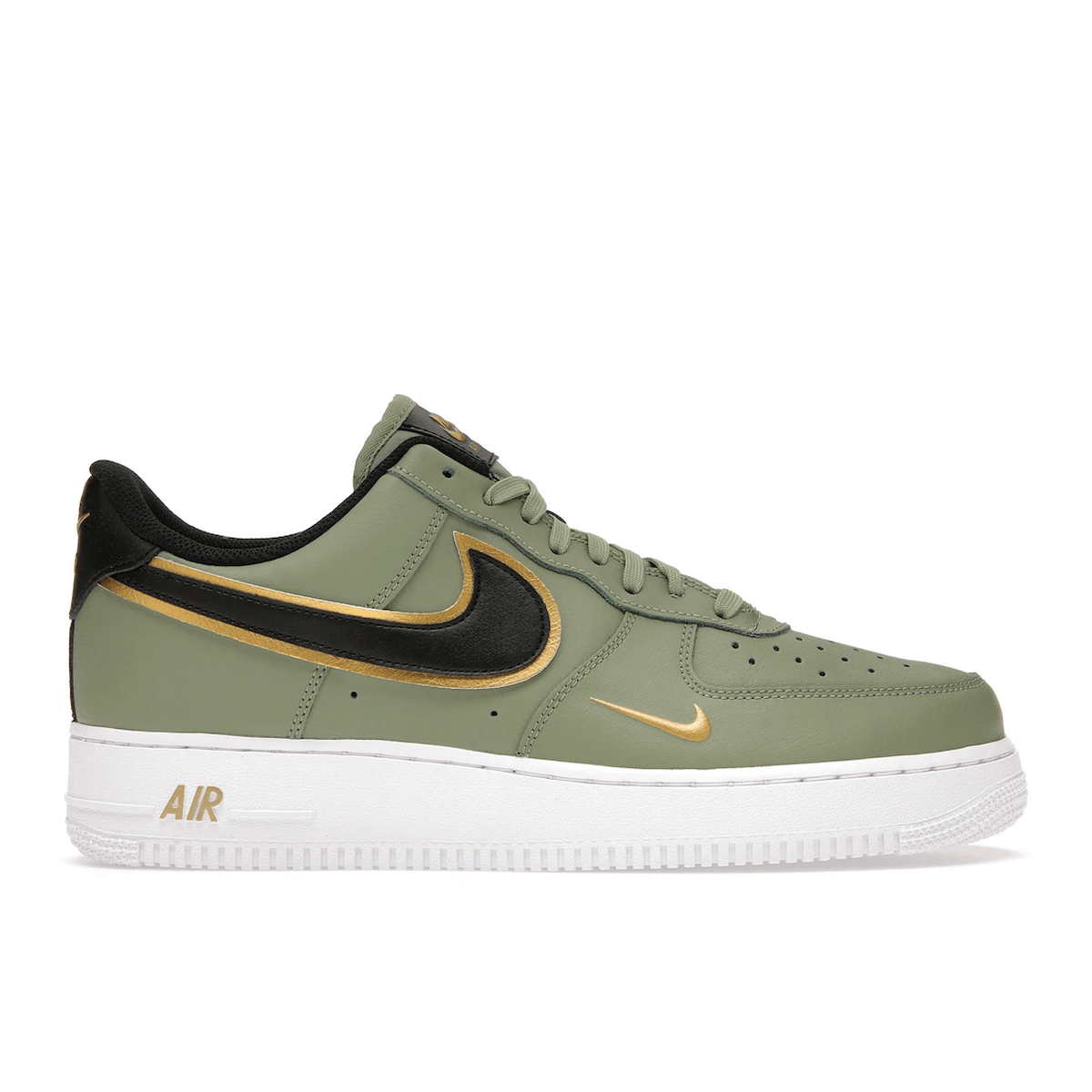 Air Force 1 Double Swoosh Olive Gold Black - Sneakerzone